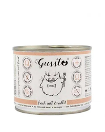 GUSSTO Cat Fresh Calf & Rabbit hrana superpremium pisici 12x200 g iepure si vitel